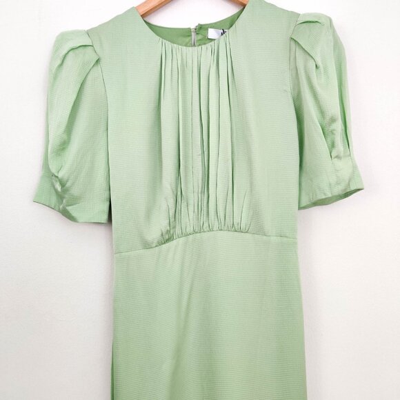Aiifos Short Sleeve Keyhole Back Maxi Dress in Green Medium - Picture 4 of 12